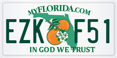 FL license plate EZKF51