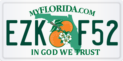 FL license plate EZKF52