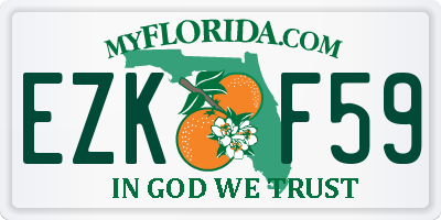 FL license plate EZKF59