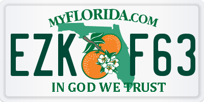FL license plate EZKF63