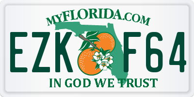 FL license plate EZKF64