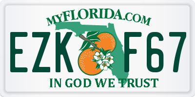FL license plate EZKF67