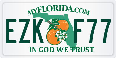 FL license plate EZKF77