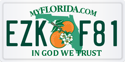 FL license plate EZKF81