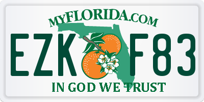 FL license plate EZKF83