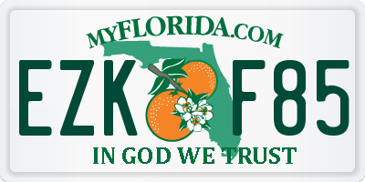 FL license plate EZKF85