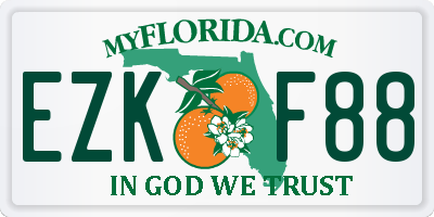 FL license plate EZKF88