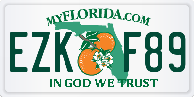 FL license plate EZKF89