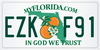 FL license plate EZKF91