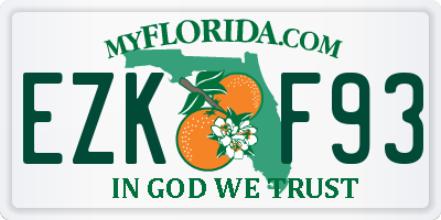 FL license plate EZKF93