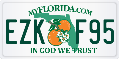 FL license plate EZKF95