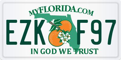 FL license plate EZKF97