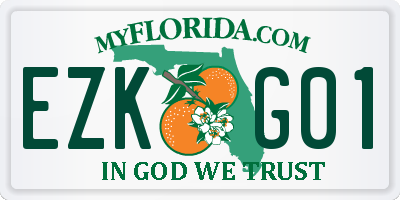 FL license plate EZKG01