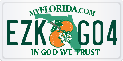 FL license plate EZKG04