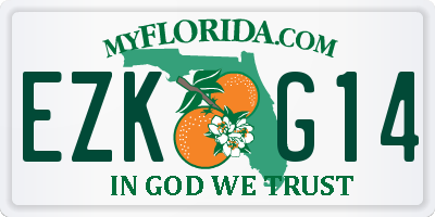 FL license plate EZKG14