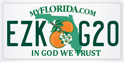 FL license plate EZKG20