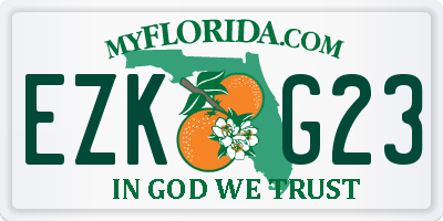 FL license plate EZKG23