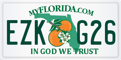 FL license plate EZKG26