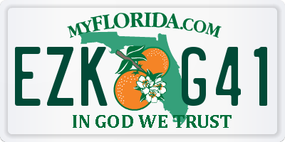 FL license plate EZKG41