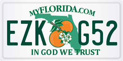 FL license plate EZKG52