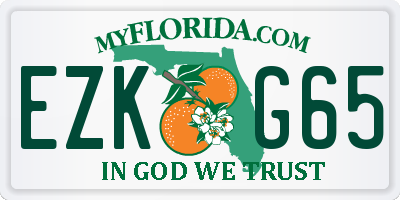 FL license plate EZKG65