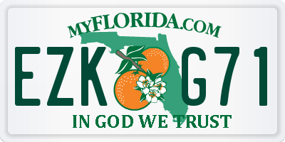 FL license plate EZKG71