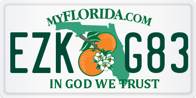 FL license plate EZKG83