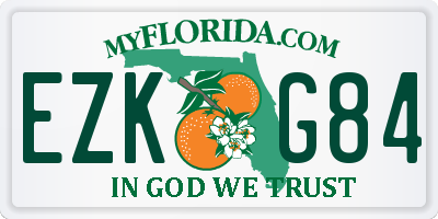 FL license plate EZKG84