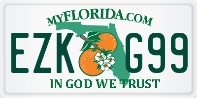 FL license plate EZKG99