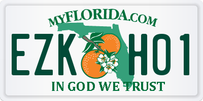 FL license plate EZKH01