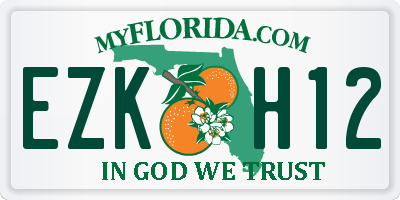 FL license plate EZKH12