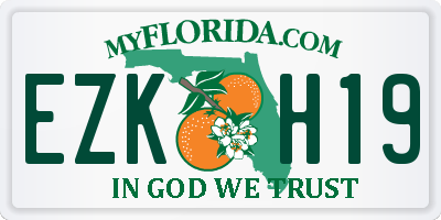 FL license plate EZKH19