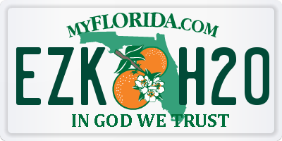 FL license plate EZKH20