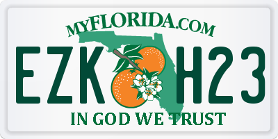 FL license plate EZKH23