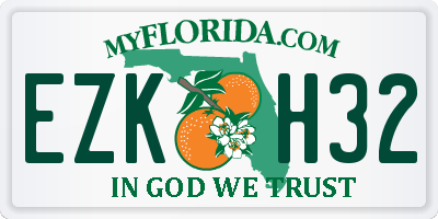 FL license plate EZKH32