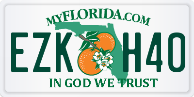 FL license plate EZKH40