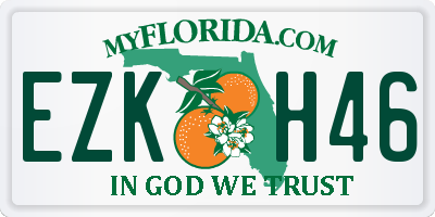 FL license plate EZKH46