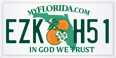FL license plate EZKH51