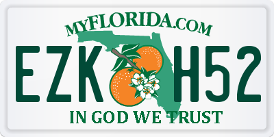 FL license plate EZKH52