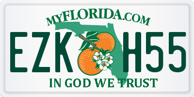 FL license plate EZKH55