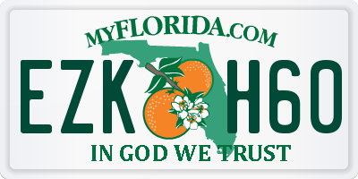 FL license plate EZKH60