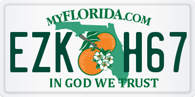 FL license plate EZKH67