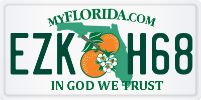 FL license plate EZKH68