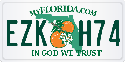 FL license plate EZKH74