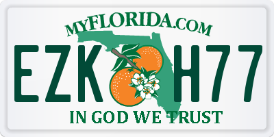 FL license plate EZKH77