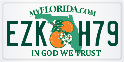 FL license plate EZKH79