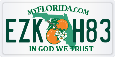 FL license plate EZKH83