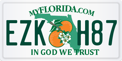 FL license plate EZKH87