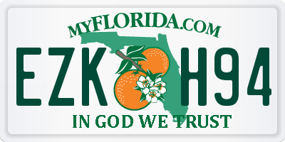 FL license plate EZKH94