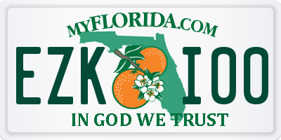 FL license plate EZKI00